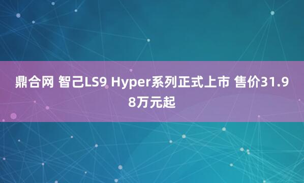 鼎合网 智己LS9 Hyper系列正式上市 售价31.98万元起